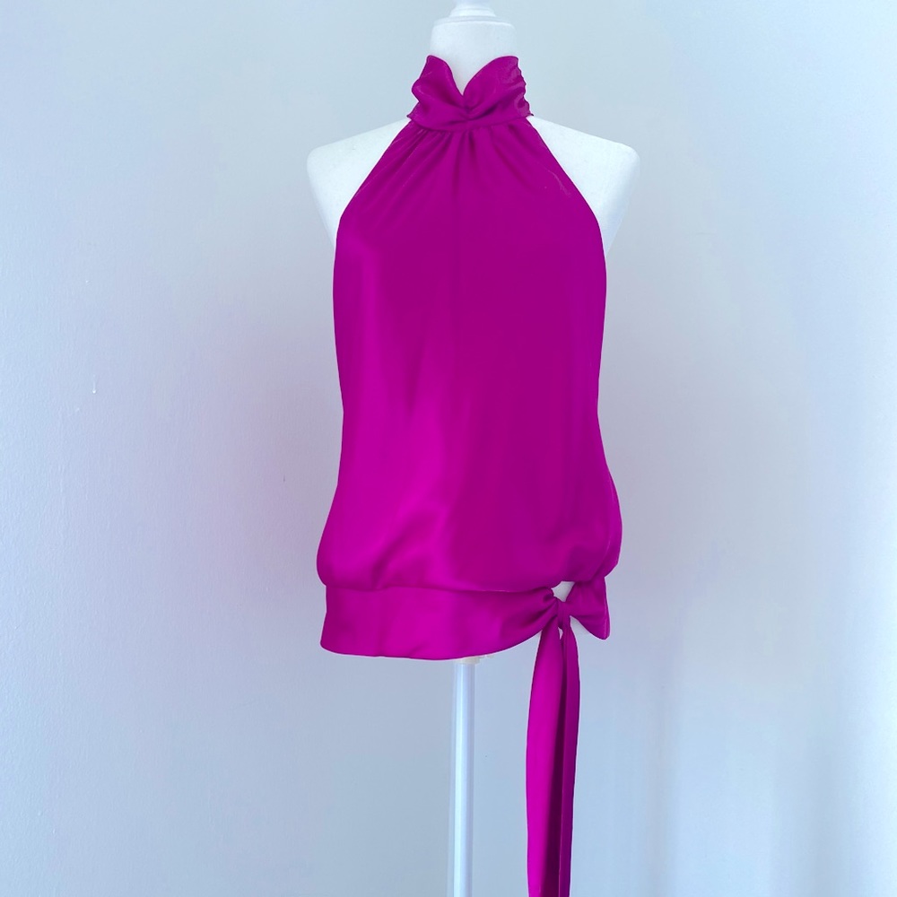 NW Collections Fuchsia sleeveless blouse ~ M